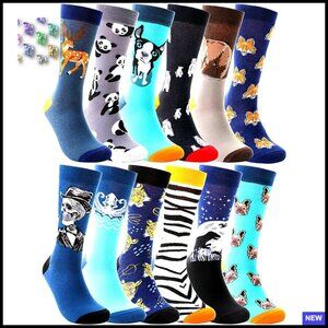 Funny Novelty Cotton Socks Crew Length Breathable Cozy Fashion Boot Socks